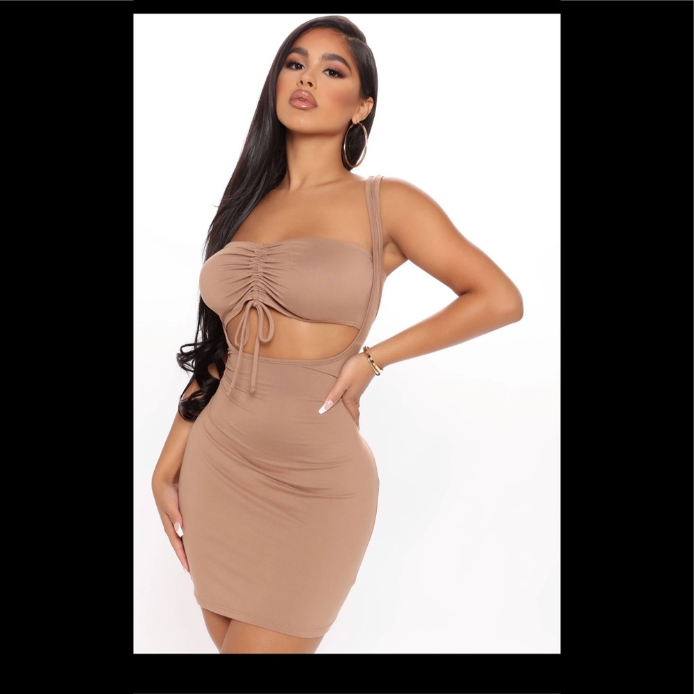 Takes two to tango mini dress set - mocha